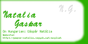 natalia gaspar business card